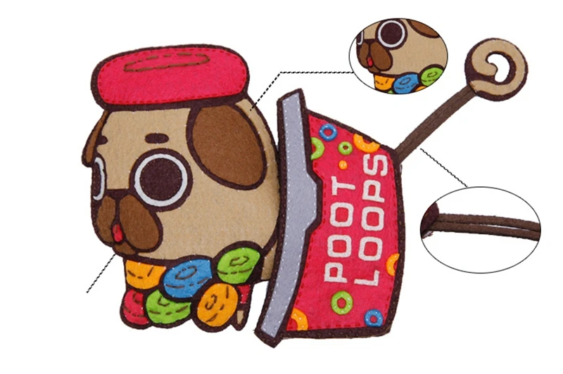 2018 новый милый щенок Войлок сумка для хранения гарнитуры простой diy пакет Отлично