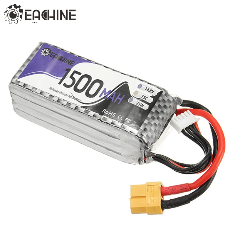 

Eachine Wizard X220S FPV Racer Spare Part 4S 14.8V 1500mAh 75C Battery XT60 Plug Connector For RC Multirotor Models