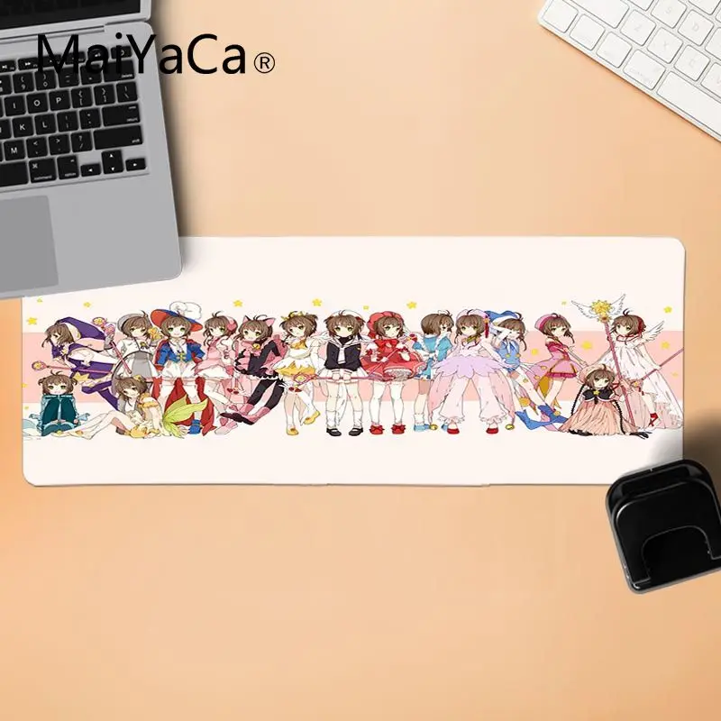 LockEdge 30X90cm MaiYaCa Нескользящая PC карта captor Сакура КИНОМОТО аниме девушка прочный резиновый коврик для мыши коврик геймер скорость мыши розничная небольшой коврик для мыши - Цвет: LockEdge 30X90cm