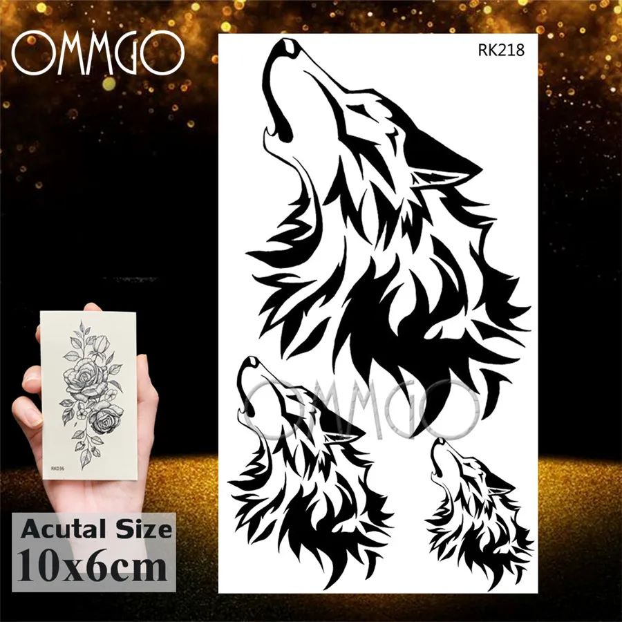 OMMGO Белоголовый Орел, Трайбл, Временные татуировки, стикер, на заказ, тату, черный, мужской, модный, боди-арт, рука, фальшивые татуировки, маленький Galaxy Moon - Цвет: ORK218