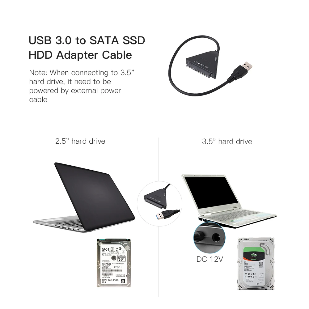 USB 3 0 к внешнему 2 5 &quot3 5&quot SATA III HDD SSD жесткий диск конвертер адаптер кабель для Mac Win