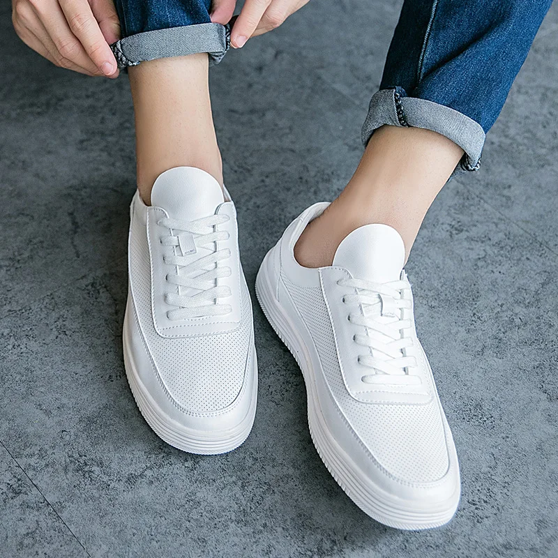 Весенние повседневные туфли на шнуровке Для мужчин Прогулки лодка обуви