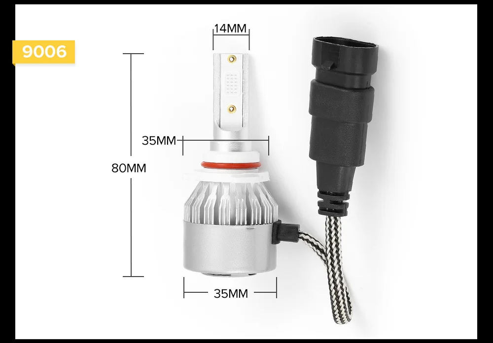 2x H7 светодиодный H11 H4 Hi/короче спереди и длиннее сзади) HB3 HB4 H8 H9 9005 9006 H13 автомобильные головные фары лампы авто лампы противотуманные огни автомобиля 12V 6000K 8000K COB C6
