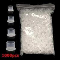 1000pcs disposable microblading makeup tattoo ink cups with base pigment ink caps size 11mm small for tattoo accessories