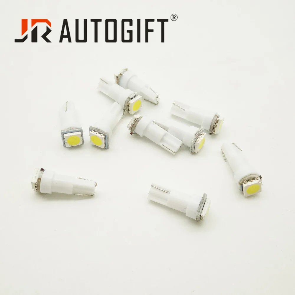 10 шт. T5 W3W W1.2W 5050 T5 17 37 73 74 5050 светодиодный 24/12V красный/синий/зеленый/желтый авто светодиодный лампы приборной панели автомобиля Подсветка приборной панели лампы