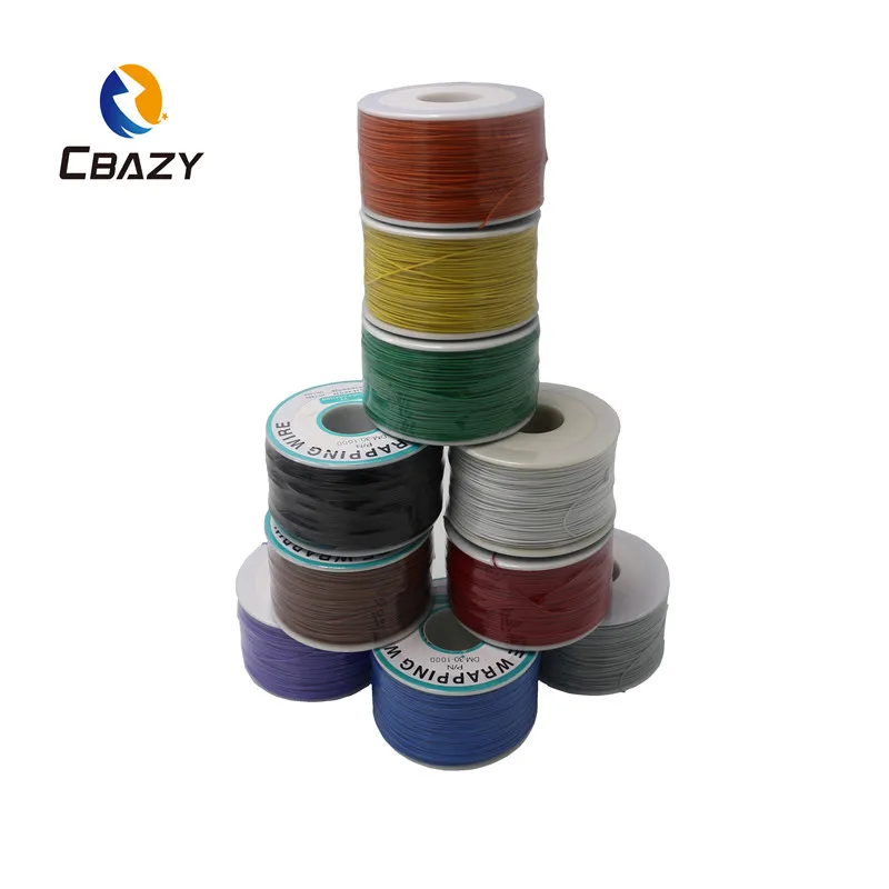CBAZY 250 м обмотка для электрических проводов 10 цветов одножильный медный кабель AWG30