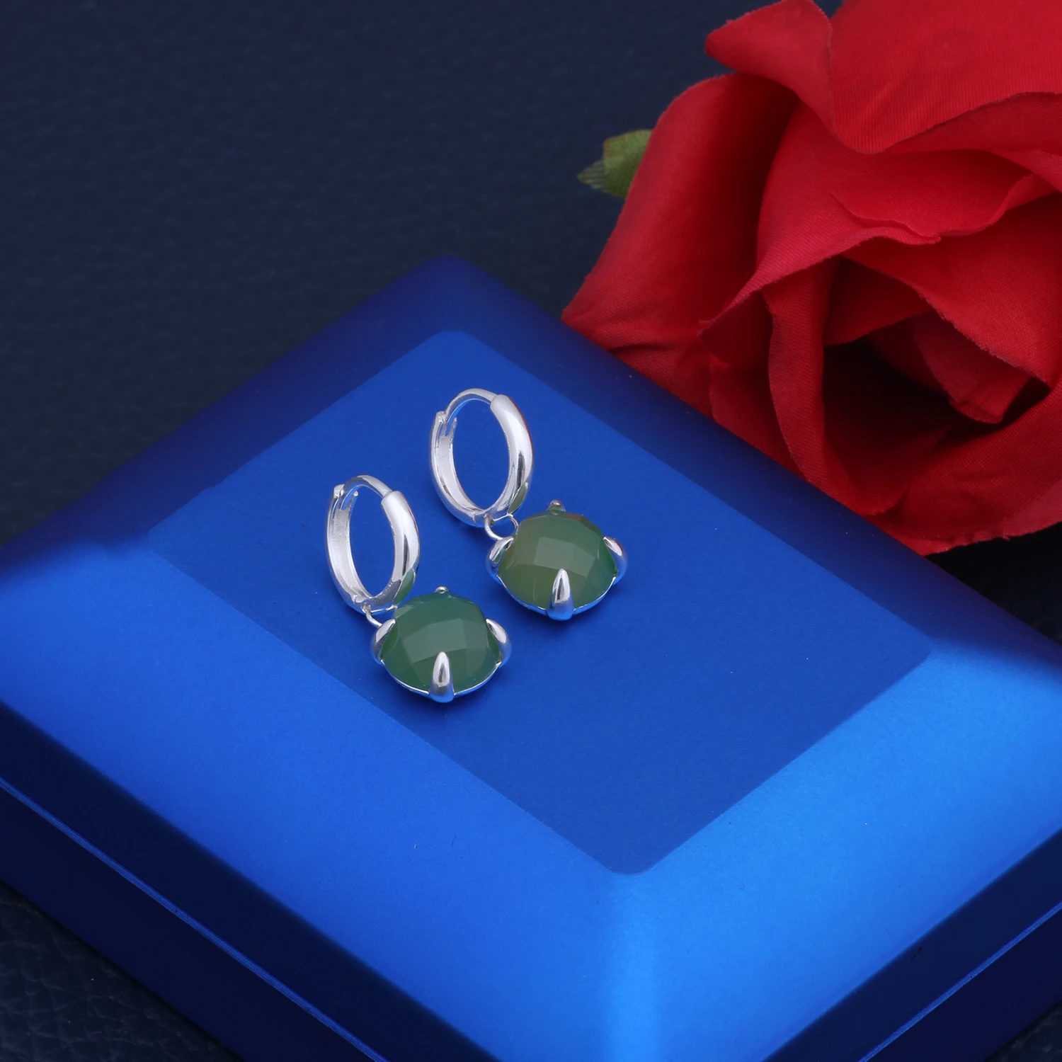 Женские серьги Крючки MetJakt классические из стерлингового серебра 925 пробы с