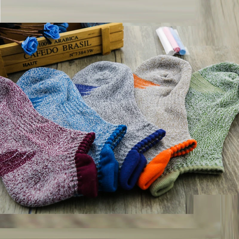 5 парт/лот мужские носки до щиколотки хлопковые Повседневные Дышащие Спортивные