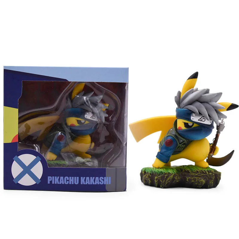 Kakashi with box Счастливый и дождливый Косплей Дэдпул Бэтмен Дарт Вейдер Наруто Какаши ПВХ фигурка куклы Коллекция Модель игрушки - Цвет: Kakashi with box