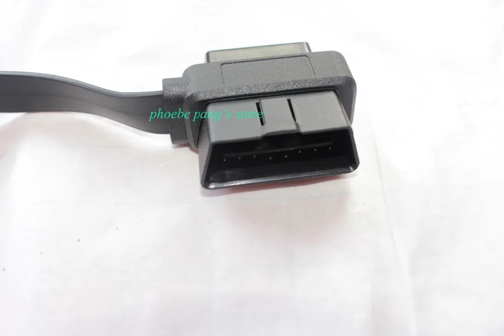 Оптовая продажа 10 шт. плоский тонкий ELM327 16 pin OBD-ii кабели OBDII OBD2 16pin полный доступ