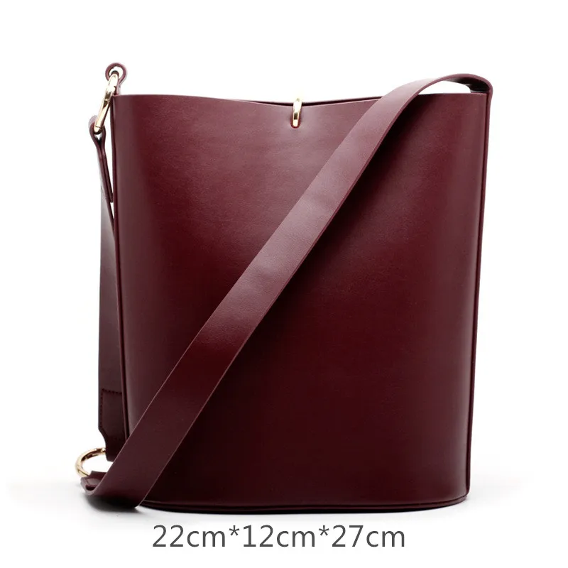 Новый 2018 кольцо HASP большой Crossbody сумки для Для женщин ведро кожаная сумка