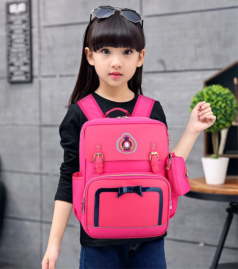 

2PCS Cute Bow Princess backpack School Backpacks for Girls Kids Satchel School Bags For Kindergarten Mochila Escolar Rucksacks