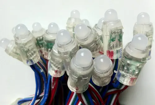 25 шт. 12 мм RGB диффузионный моноцветный светодиодный пиксесветильник прожектор