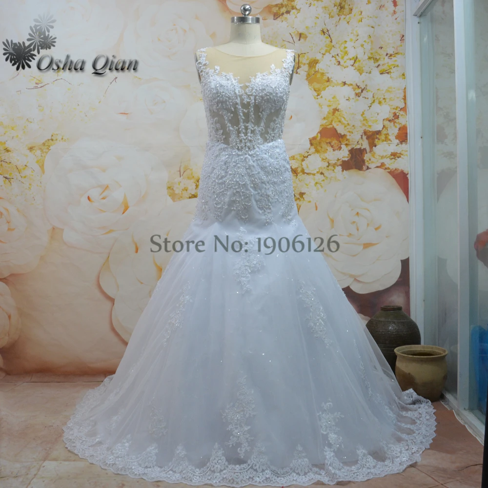 Элегантный белый Свадебные платья Русалочки Турции летние свадебные See Through