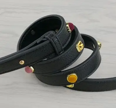 Black IMIDO, заклепки, женские сменные ремешки для сумок, длинный ПУ кожаный ремень, сумка через плечо, сумка, аксессуары, части, украшение, STP136 - Цвет: Black