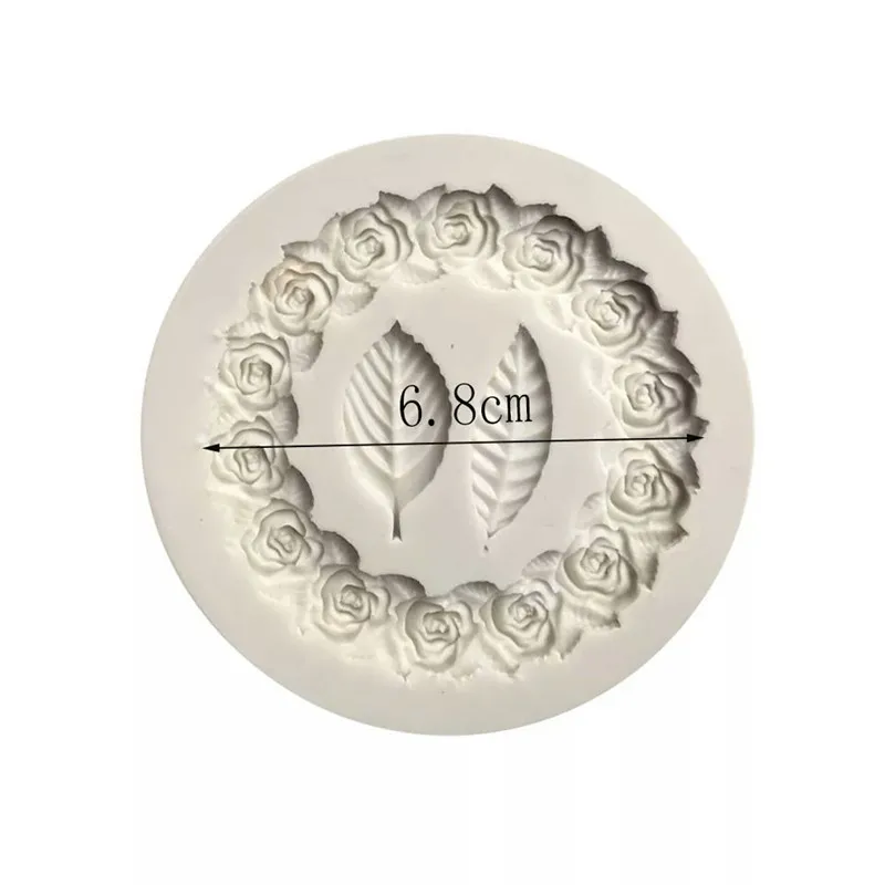 Wreath Silicone Mold Chocolate cake tool New Two Leaves Frame Cake Decorating Tools | Дом и сад