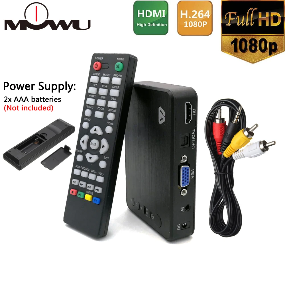 Мини Full HD мультимедийный плеер Autoplay 1080P USB внешний HDD SD U диск медиаплеер с HDMI