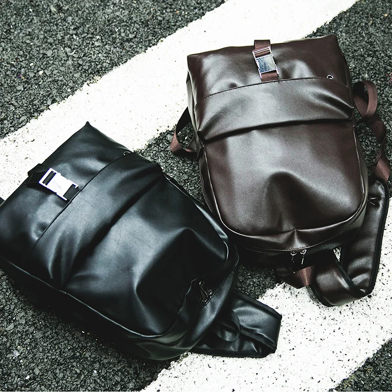 Dropshipping High Quality Vintage Fashion Casual PU Leather Women Men Backpack Bags For Lady Rucksack Laptop | Багаж и сумки