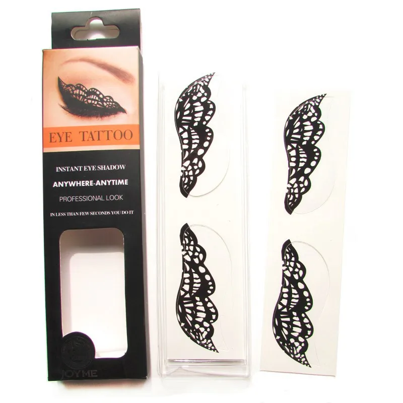 Новинка Бабочка тени для век таттту маска вспышка Временные татуировки Harajuku