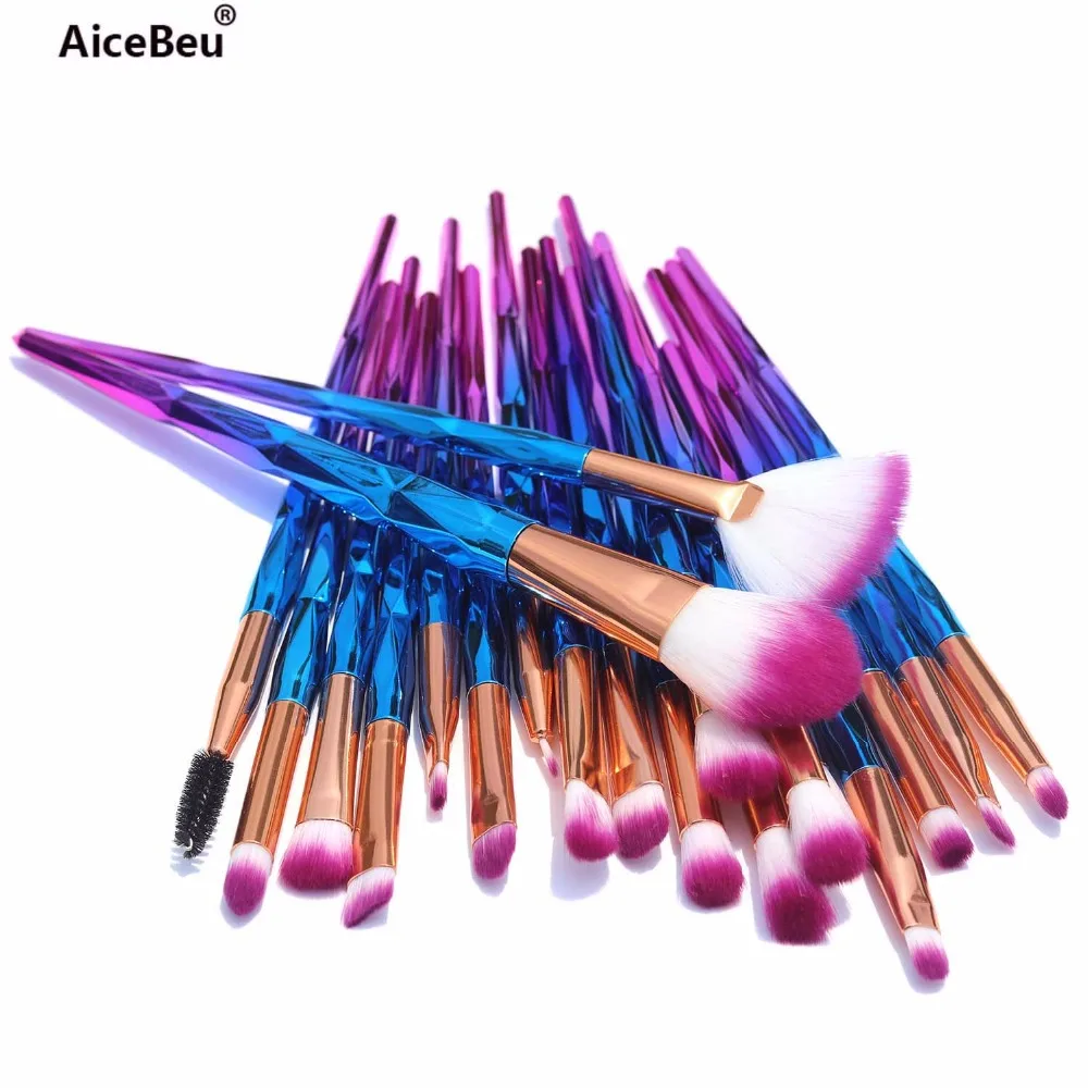 Набор кистей для макияжа AiceBeu с бриллиантами 20 шт.|brush tool kit|foundation blushmakeup brush set |