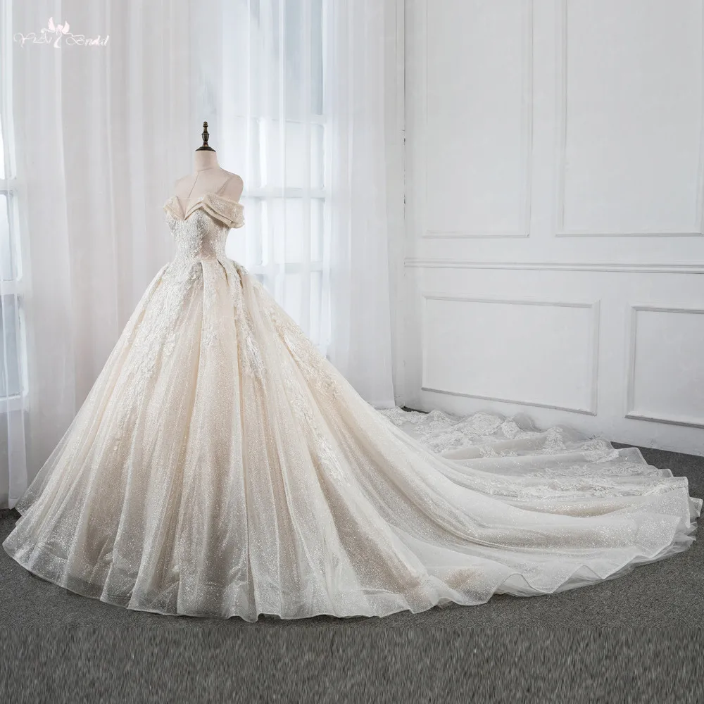 LZ253 Vestido De Noiva Yiai реальное фото Сверкающее свадебное платье свадебные платья цвета