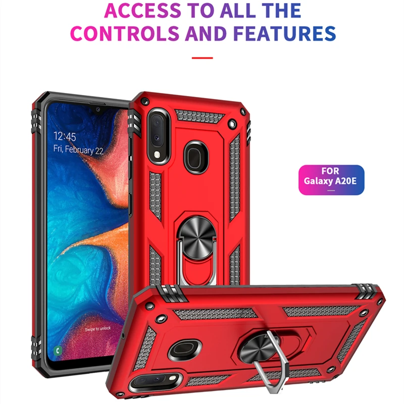Чехол с металлическим кольцом-подставкой для Samsung Galaxy A20E пластиковый силиконовый
