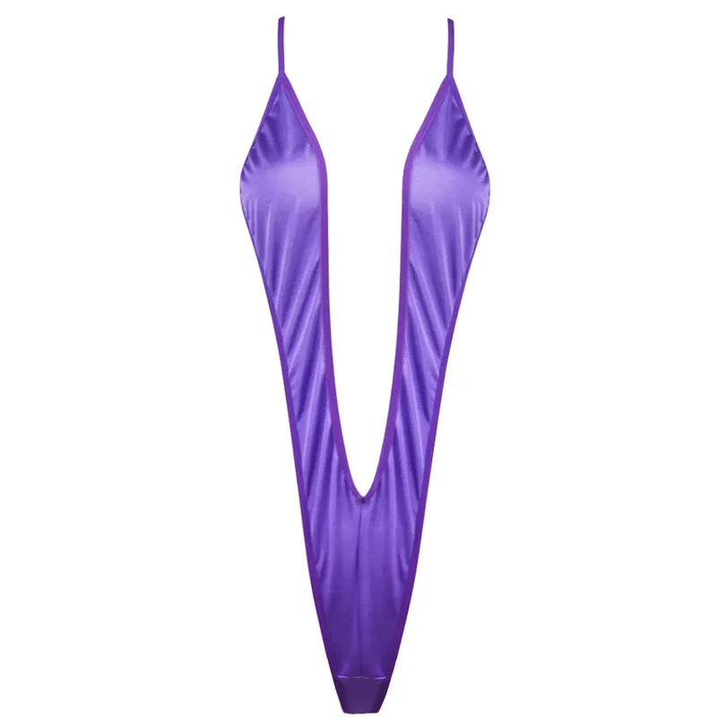 Purple IEFiEL женское нижнее белье женские трусы бикини стринги Монокини Бикини купальник нижнее белье гимнастический костюм ночное белье комбинезон купальник - Цвет: Purple