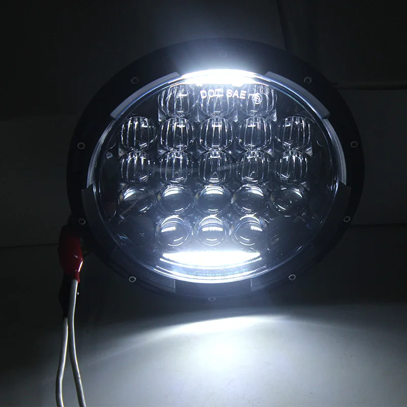 Хром 7 &quotHalo светодиодный фар с DRL Ангельские глазки для Hummer H1 H2 126W 5D H4 джипа Wrangler Jk