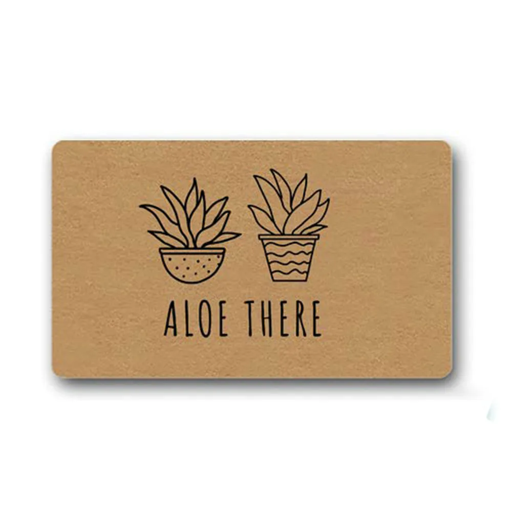 Добро пожаловать коврики для входной двери алоэ там на заказ Забавный коврик