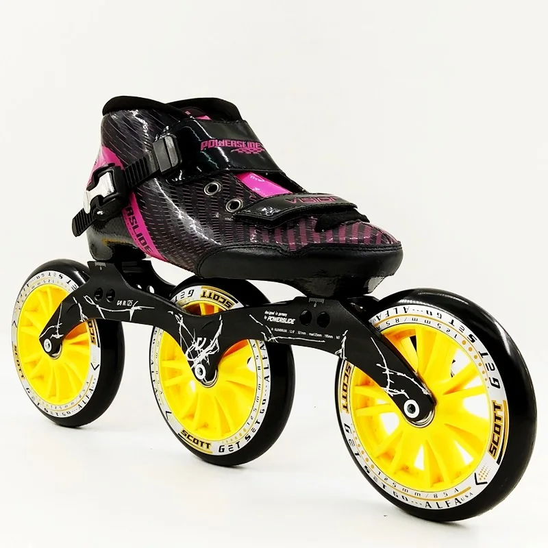 Профессиональная Обувь для катания на роликовых коньках с 3 колесами из