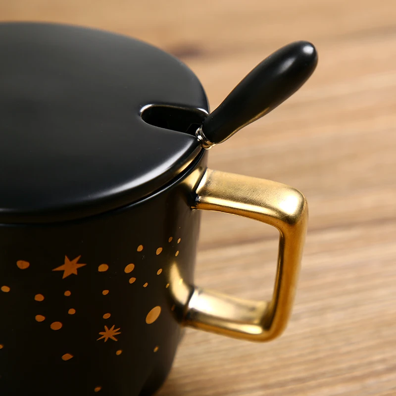 Romance Lovers Ceramic mug Creative Procelain cup Home Coffee Mug Water Cup Office gift tea Cups with spoon | Дом и сад