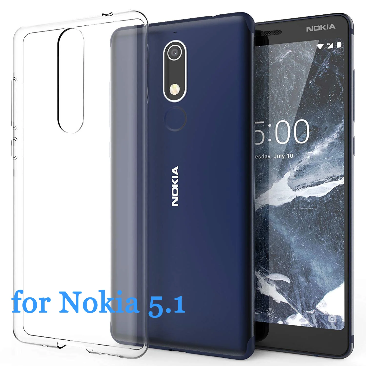 Чехол TELEYAGO для Nokia 2 1/3 1/5 1 (2018) тонкий прозрачный мягкий силиконовый чехол из ТПУ