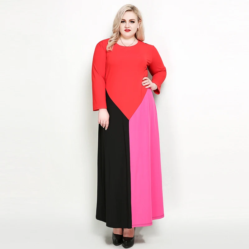 Большие размеры женские длинные платья 5XL 6XL большие женская одежда длинный рукав