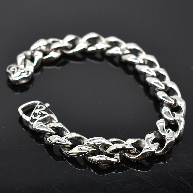 Браслет AMUMIU из нержавеющей стали для мужчин и женщин полированный забрасывающий