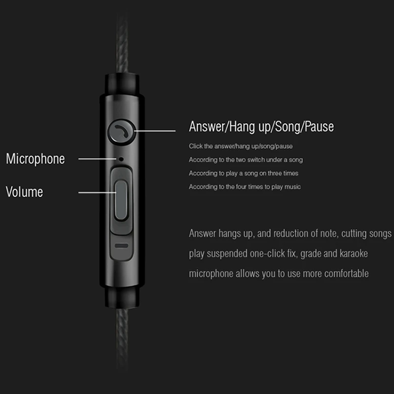 Icoque Проводные вставные наушники с микрофоном Hifi для iPhone samsung Xiaomi PC MP3 спортивные 3 5