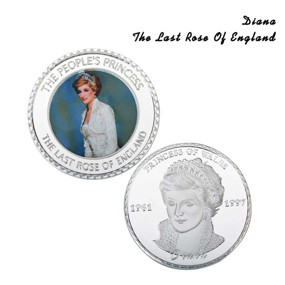 WR народная принцесса вызов монета памятная Принцесса Диана Посеребренная фольга