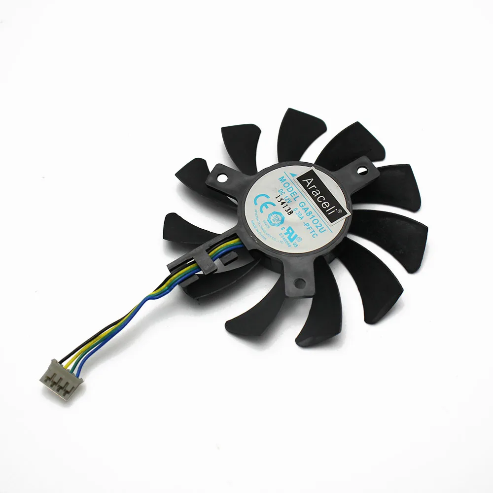 1PCS 75 мм GA81S2U-PFTG GTX970 GA81O2U DC 12 В 0.38A кулер вентилятор заменить для ZOTAC GeForce GTX 970 4 Гб 4Pin видеокарты кулер вентиляторы - Цвет лезвия: 1PCS