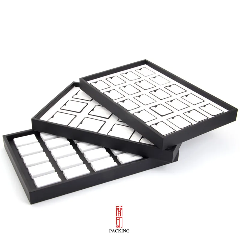 282*182*25mmHigh-grade PU leather ochre color treasure storage tray, display tray