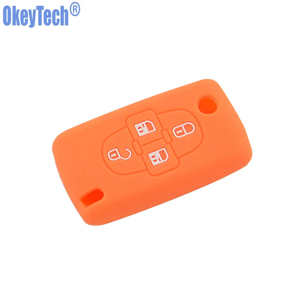 OkeyTech силиконовый автомобильный чехол для брелка с ключом кожа ключ автомобиля