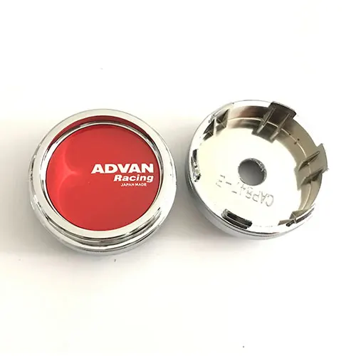 red logo chrome cap KOM POWER автомобильный Стайлинг 60 мм ADVAN Эмблема колеса центральный колпачок для обода автомобиля-Чехлы ADVAN гоночный логотип значок колеса центр Крышка Ступицы s - Цвет: red logo chrome cap