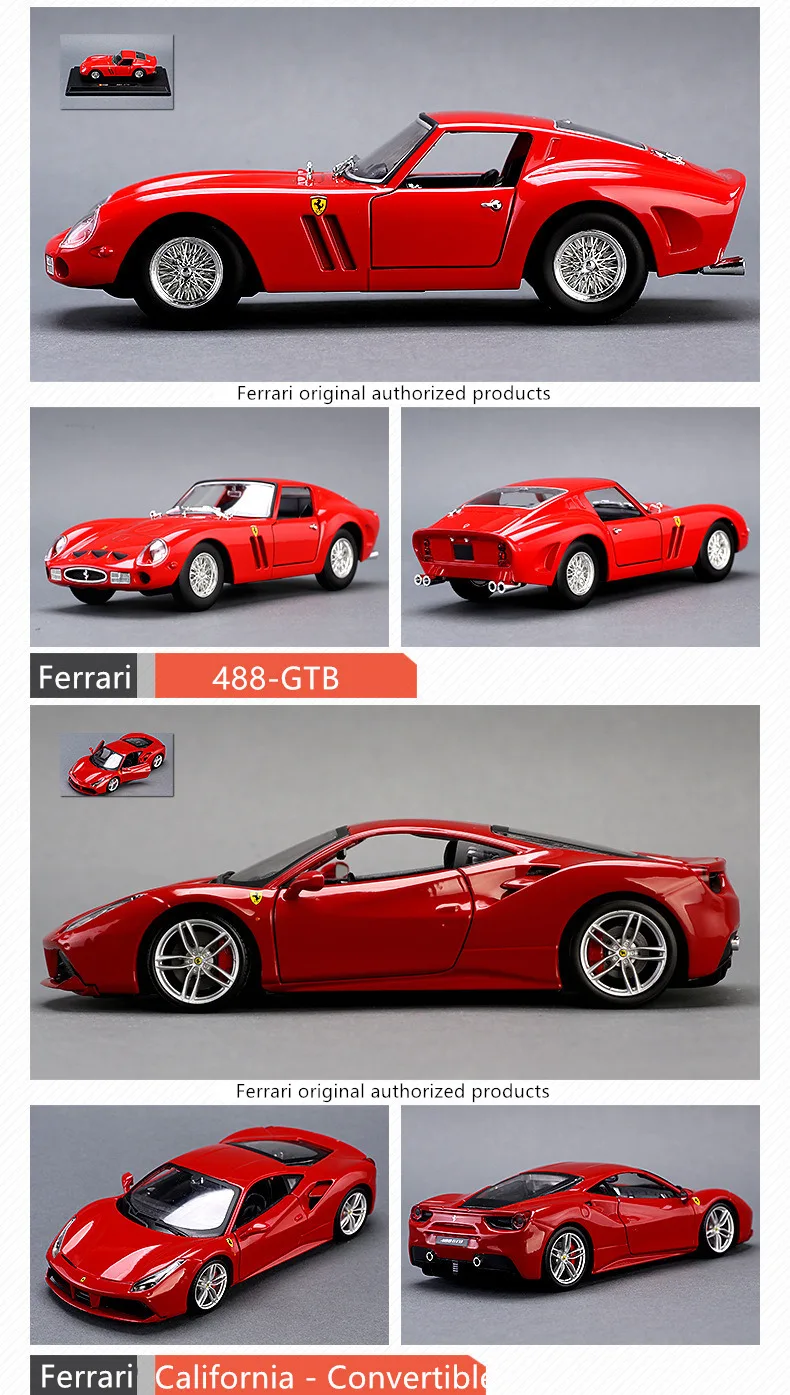 Bburago 1:24 Ferrari F12TDF коллекция производитель авторизованный имитационный сплав модель автомобиля украшения Коллекция игрушек инструменты