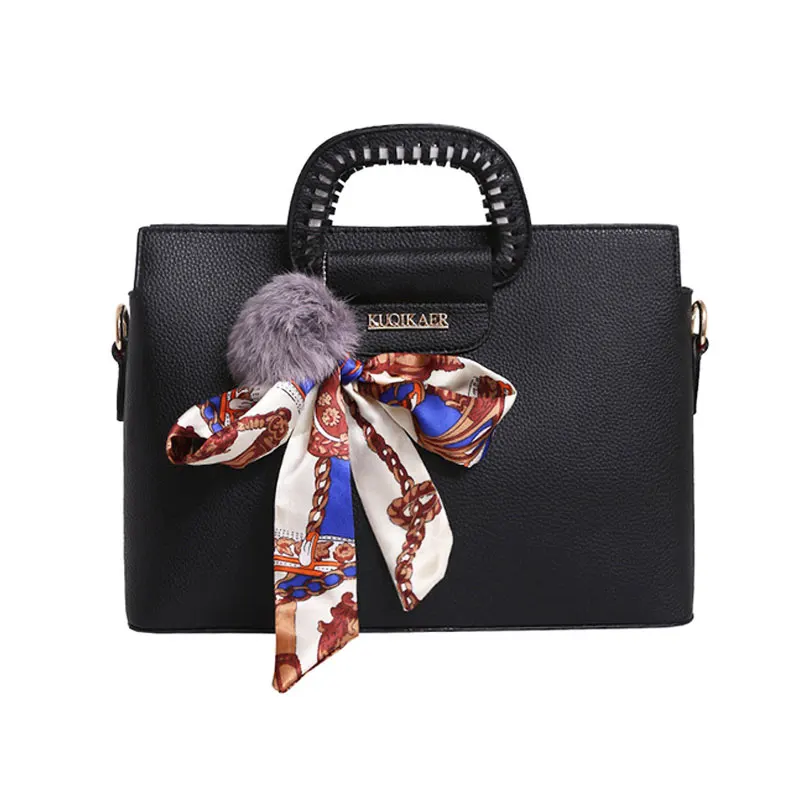 Женские Сумки Кожаные Высокого Качества Одного Плеча Шарф Новый 2017 Мода Дамы Tote