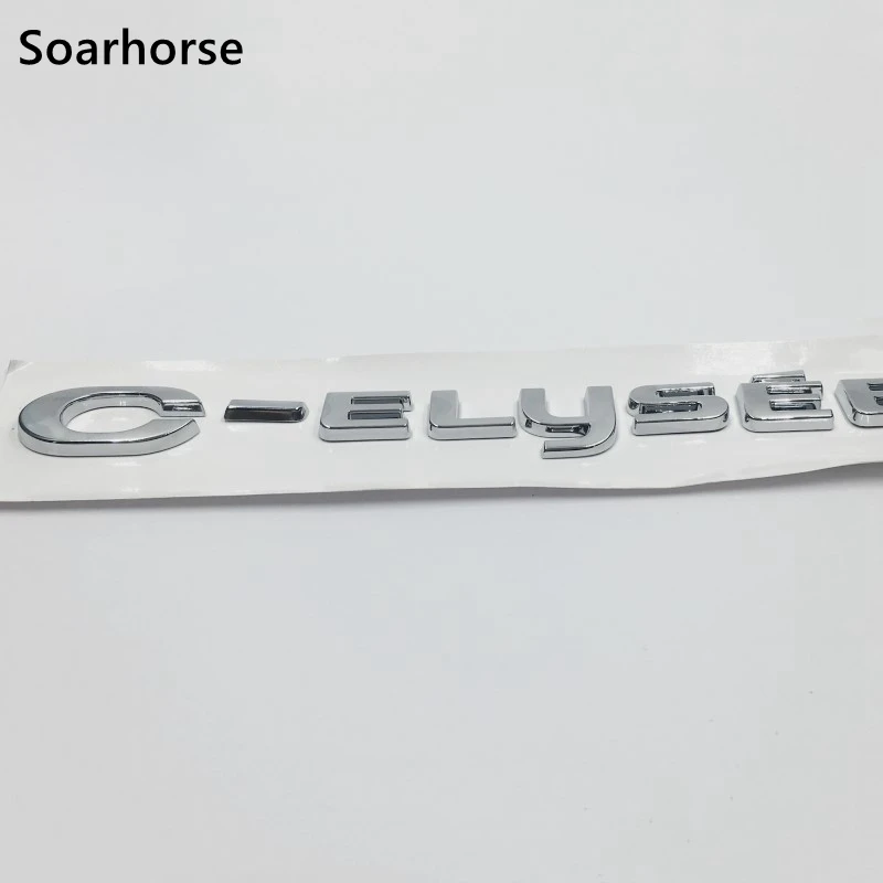 

Chrome Silver For C-elysee Letters Sticker For Citroen Elysee Car Rear Badge Nameplate