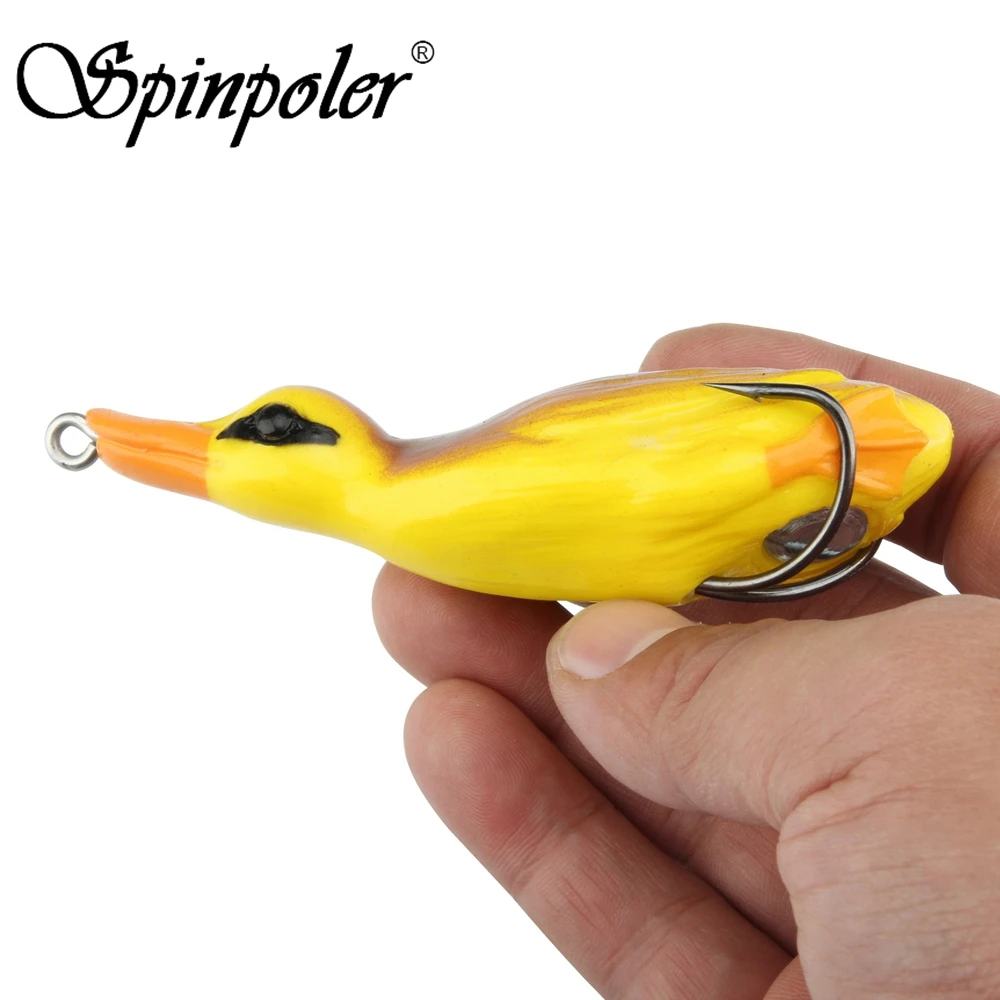 Spinpoler 1 шт. Реалистичные 3D уток Мягкие пластик рыбалка приманка резиновая 105 мм Г мм 21,8 г Лидер продаж модель пресноводных приманки рыболовные приманки из Китая