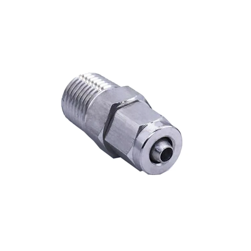 Stainless Steel SS 304 quick connectors Pipe Fittings Threaded Male Connector BSP Thread 4mm 6mm OD 1/8&quot 1/4&quot BSPT | Обустройство