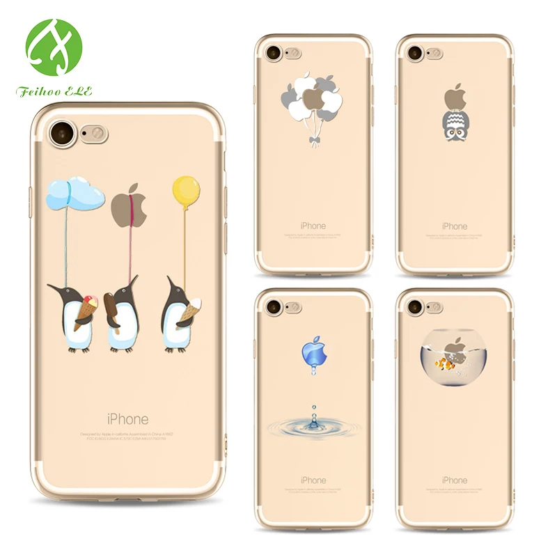 Feihoo ELE телефона чехол для iPhone X 8 P 7 6S 6 5S Персонализированные Мультфильм Окрашенные