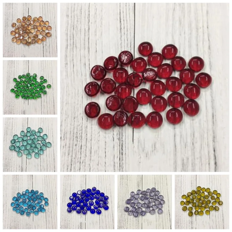 50 г DIY материал, индивидуальная мозаика, креативная ручная работа, круглый цветной стеклянный плоский Бисер для аквариума, украшение для дома AAA0885