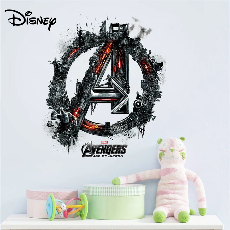 Disney Новые Мстители 2 наклейки диван фон съемные мультфильм детская комната