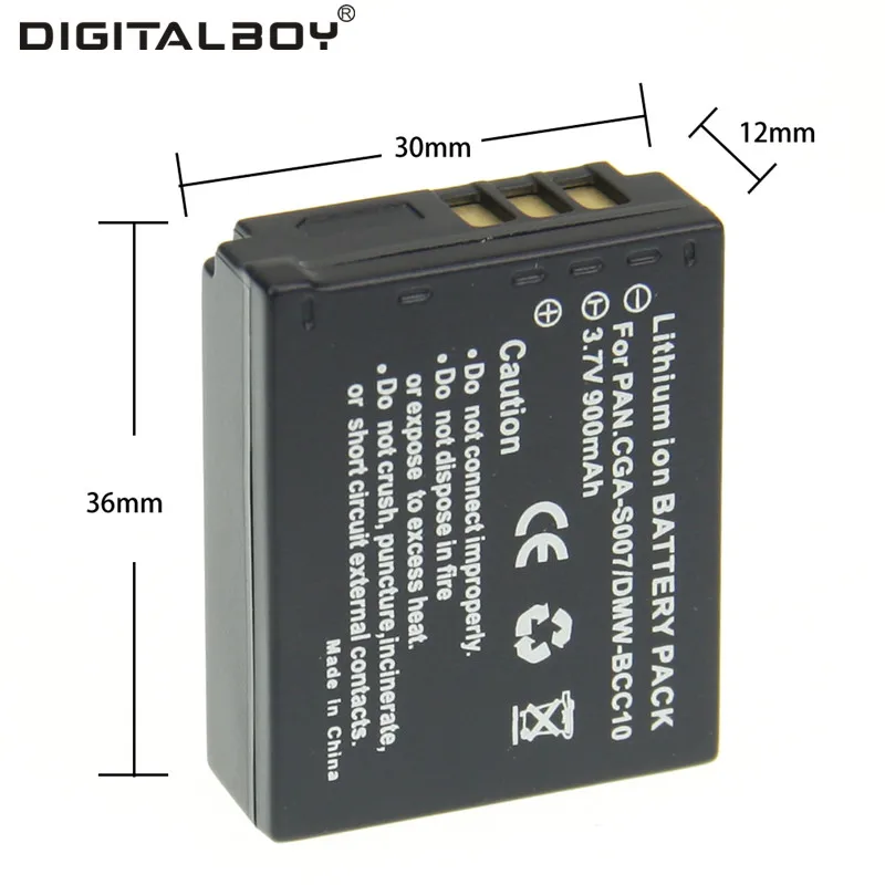 Настоящее Ёмкость 4 шт./компл. cgas007 CGA S007 CGA-S007 DMW-BCD10 Батарея + Зарядное устройство