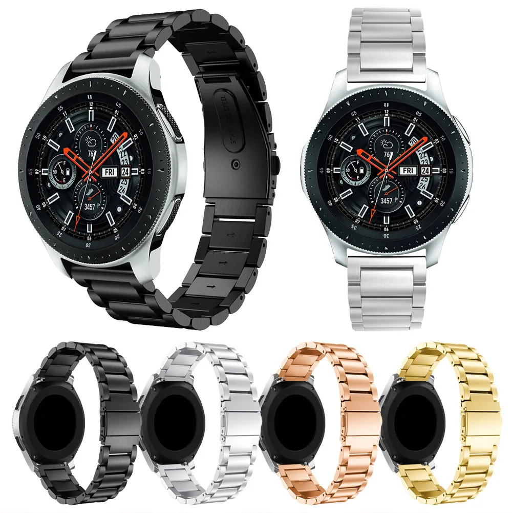 

Luxury Stainless Steel Fitness Bracelet Watchband Replacement Strap For Samsung Galaxy Watch 46mm Wearable Devices Smartwatch